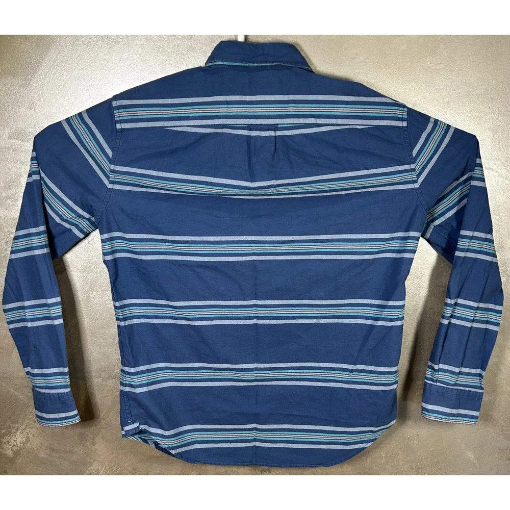 American Eagle Outfitters Mens‎ Striped Button Down Shirt Medium Soft Blue